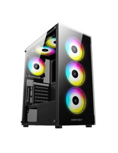 XC-210 GLASS carcasa de ordenador Negro