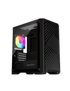 XC-220 GLASS carcasa de ordenador Negro