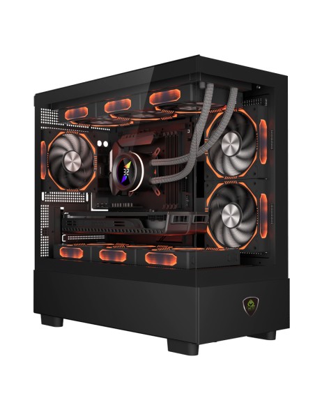 XC-301 GLASS carcasa de ordenador Negro