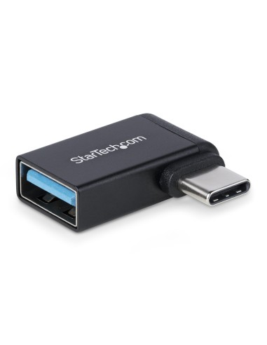 Adaptador Acodado USB-C a USB-A - USB Tipo C - Conversor Compacto USB Tipo C Macho a USB Hembra - Carcasa de Metal - 5Gbps