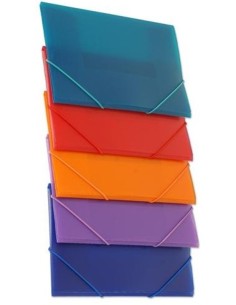 EXP 40 CARPETAS A5 GOMAS SOLAPAS PP TRANSLUCIDO SURTIDAS