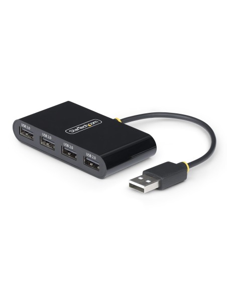 Hub USB 2.0 de 4 Puertos - Ladrón USB Alimentado por el Bus - 480Mbps - Hub Portátil Externo USB - Multiplicador Portátil USB - 