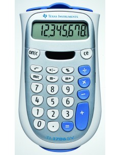 TI-1706 SV calculadora Escritorio Calculadora básica Plata, Blanco