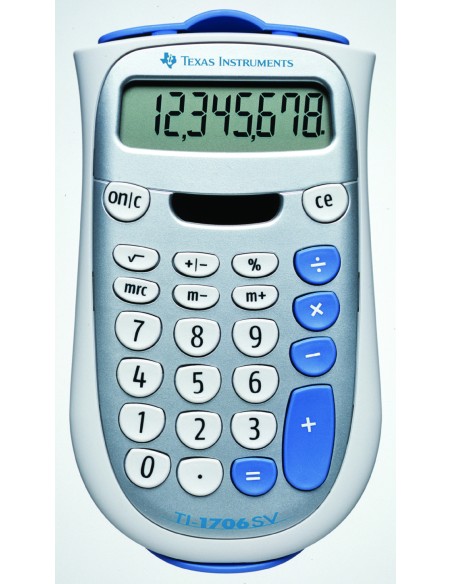 TI-1706 SV calculadora Escritorio Calculadora básica Plata, Blanco