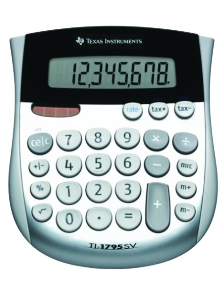 TI-1795 SV calculadora Escritorio Calculadora básica Negro, Plata, Blanco
