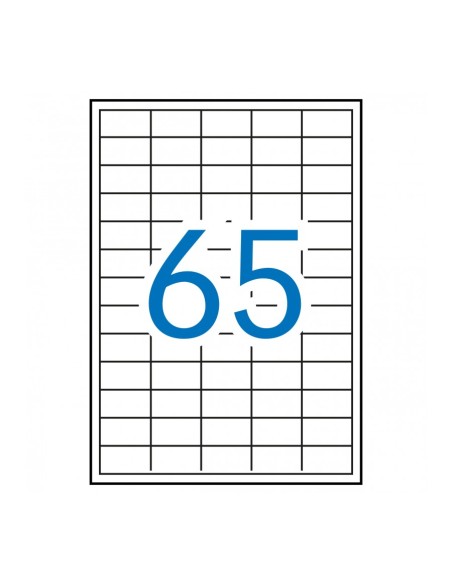 03052 etiqueta autoadhesiva Plaza Desmontable Blanco 100 pieza(s)