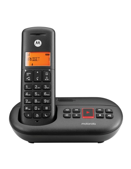 E211 Teléfono DECT Identificador de llamadas Negro
