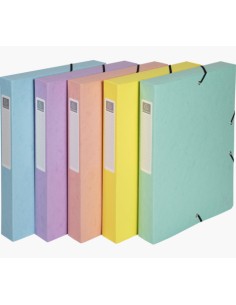 59560E caja archivador 350 hojas Azul, Coral, Verde, Mauve Cartón prensado