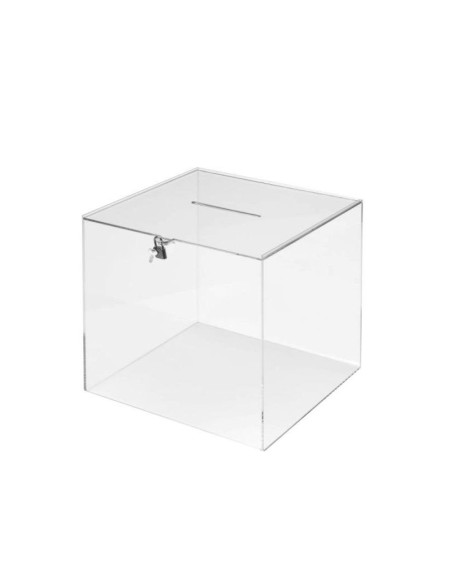 Urna de metacrilato con llave 30x30x30 596903