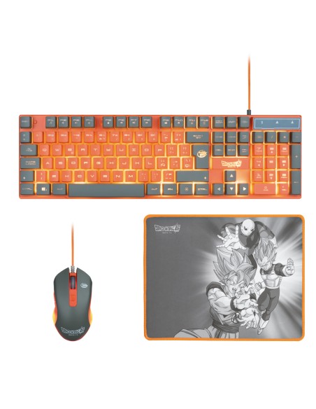 PC Dragon Ball Super PACK Keyboard + Mouse + Mousepad teclado Ratón incluido Juego USB Gris, Naranja PC Dragon Ball Super PACK Keyboard + Mouse + Mousepad teclado Ratón incluido Juego USB Gris, Naranja