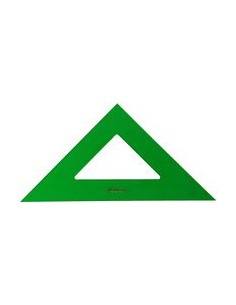 ESCUADRA SERIE TECNICA 32CM METACRILATO VERDE SIN GRADUAR