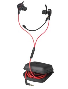 TRU GXT 408 Auriculares Alámbrico Dentro de oído Juego Negro, Rojo