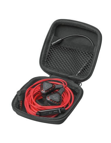 TRU GXT 408 Auriculares Alámbrico Dentro de oído Juego Negro, Rojo