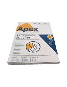FELLOWES APEX PACK 100 FUNDAS PLASTIFICAR 80 MIC. BRILLO A4