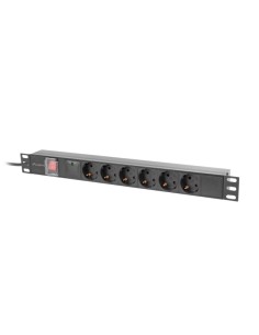 PDU-06F-0200-BK unidad de distribución de energía (PDU) 6 salidas AC 1U Negro