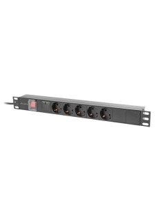 PDU-05F-0200-BK unidad de distribución de energía (PDU) 5 salidas AC 1U Negro