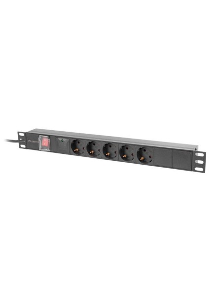 PDU-05F-0200-BK unidad de distribución de energía (PDU) 5 salidas AC 1U Negro