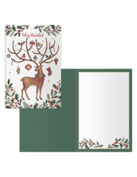 TARJETA DE NAVIDAD MODELO RENO 115X17CM