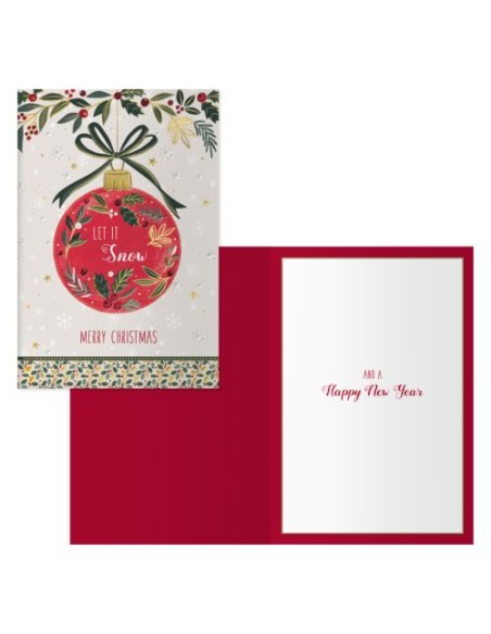 TARJETA DE NAVIDAD MODELO BOLA 115X17 CM