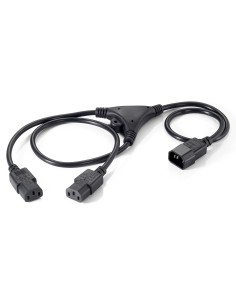 112210 Negro 1,6 m C14 acoplador Acoplador C13 2 x