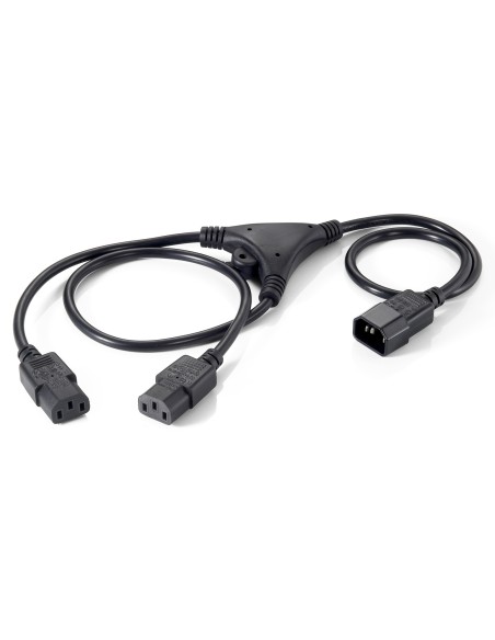 112210 Negro 1,6 m C14 acoplador Acoplador C13 2 x