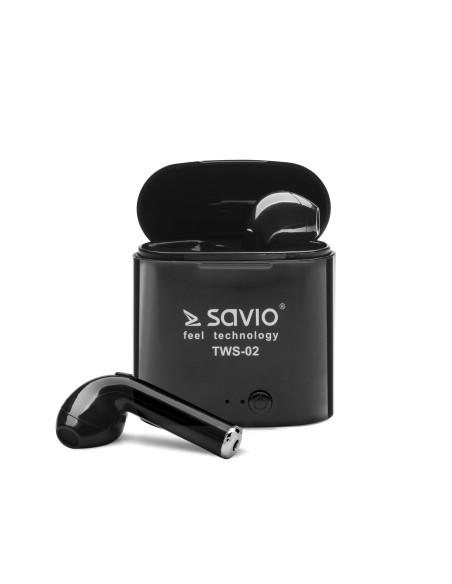 TWS-02 auricular y casco Auriculares Inalámbrico Dentro de oído Llamadas/Música Bluetooth Negro