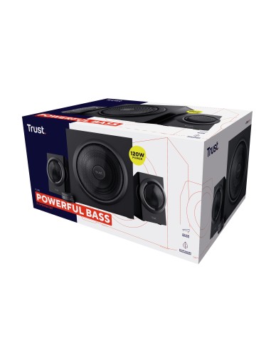 Yuri conjunto de altavoces 60 W Universal Negro 2.1 canales De 1 vía 15 W
