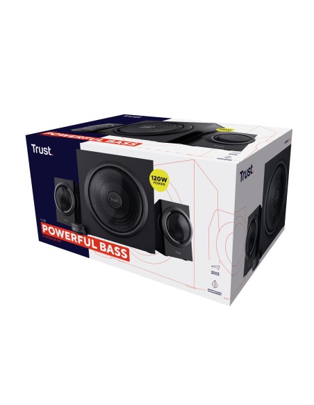 Yuri conjunto de altavoces 60 W Universal Negro 2.1 canales De 1 vía 15 W