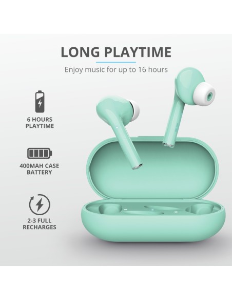 Nika Auriculares True Wireless Stereo (TWS) Dentro de oído Llamadas/Música Bluetooth Turquesa