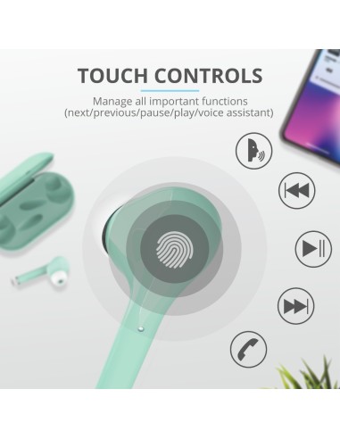 Nika Auriculares True Wireless Stereo (TWS) Dentro de oído Llamadas/Música Bluetooth Turquesa