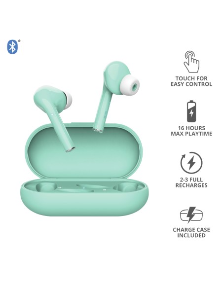 Nika Auriculares True Wireless Stereo (TWS) Dentro de oído Llamadas/Música Bluetooth Turquesa