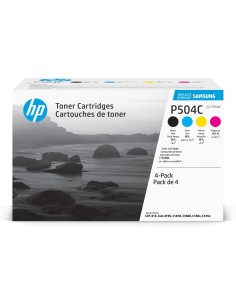 Samsung Paquete de 4 Cartuchos de Tóner Original HP CLT-P504C cian/magenta/amarillo/negro