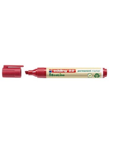 22 EcoLine marcador permanente Punta de cincel Rojo
