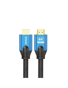 HDMI (M) v2.1 cable 5m 8K copper blue-black golden tips CL-169 cable HDMI HDMI tipo A (Estándar) Negro, Azul