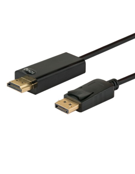 CL-56 adaptador de cable de vídeo 1,5 m DisplayPort HDMI tipo A (Estándar) Negro