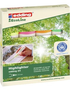 ESTUCHE 4 MARCADORES FLUORESCENTES ECOLINE 24