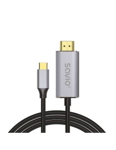 USB-C to HDMI 2.0B cable 2m silver / black gold tips CL-171 cable HDMI USB C HDMI tipo A (Estándar) Negro