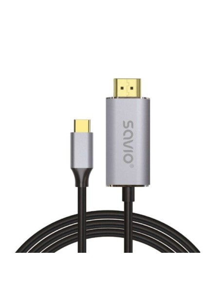 USB-C to HDMI 2.0B cable 2m silver / black gold tips CL-171 cable HDMI USB C HDMI tipo A (Estándar) Negro