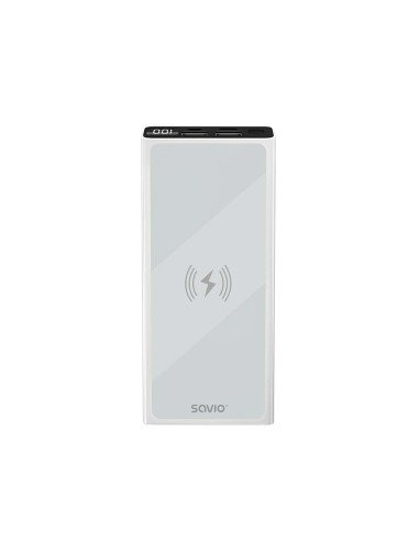 power bank BA-06 10000 mAh adowanie indukcyjne Polímero de litio Blanco
