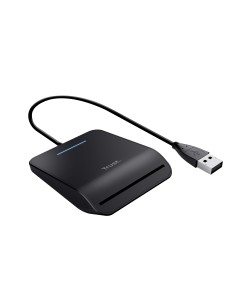 Primo lector de tarjeta inteligente Interior USB CardBus+USB 2.0 Negro