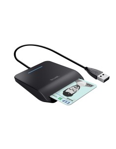 Primo lector de tarjeta inteligente Interior USB CardBus+USB 2.0 Negro 2