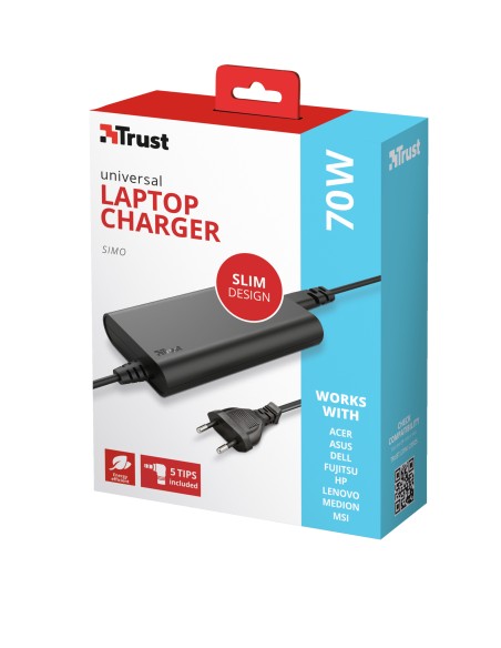 Simo Portátil Negro Corriente alterna Interior