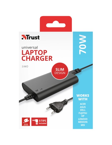 Simo Portátil Negro Corriente alterna Interior