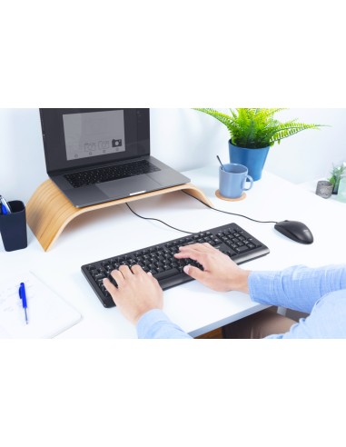 Primo teclado Ratón incluido USB QWERTY Español Negro