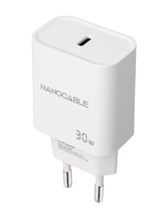 Cargador USB-C PD 30W, Blanco