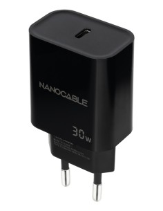 Cargador USB-C PD 30W, Negro