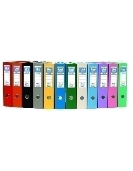 ARCHIVADOR A4 PALANCA 65MM CARTON FORRADO PLASTICO AZUL