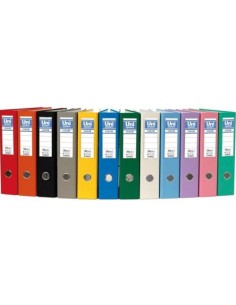 ARCHIVADOR A4 PALANCA 65MM CARTON FORRADO PLASTICO LILA