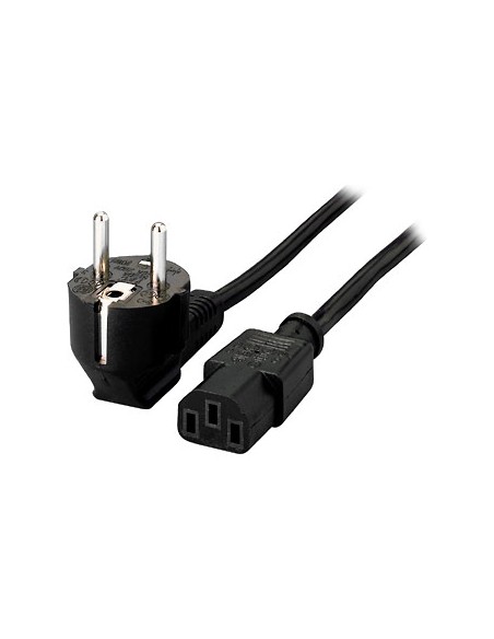 112120 Negro 1,8 m C13 acoplador CEE7/4