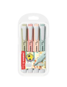 Estuche 4 marcadores stabilo swing cool naturecolors